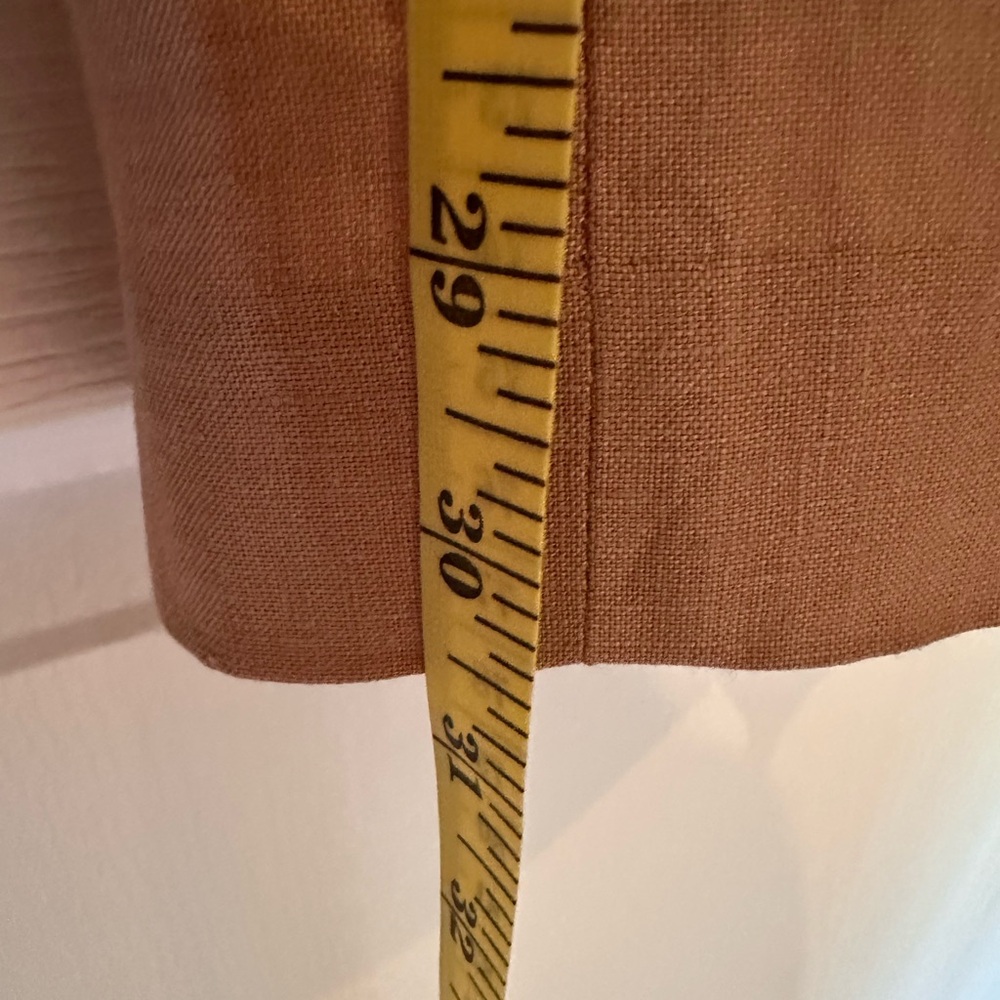 Talbots Wide Leg Tan Linen Sailor Pants, 14 - Picture 6 of 9